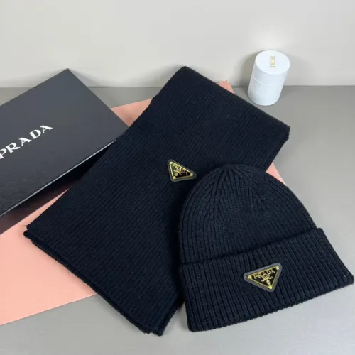 Wholesale Prada Hat and Scarf Set #1401879 $45.00 USD, Wholesale Quality Replica Prada Hat and Scarf and Glove Set
