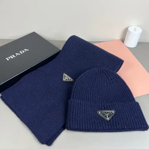 Wholesale Prada Hat and Scarf Set #1401881 $45.00 USD, Wholesale Quality Replica Prada Hat and Scarf and Glove Set