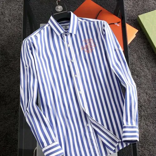 Wholesale Hermes Shirts Long Sleeved For Men #1402042 $40.00 USD, Wholesale Quality Replica Hermes Shirts