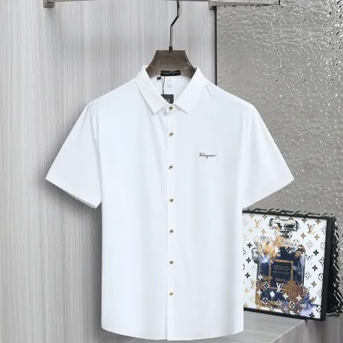 Wholesale Salvatore Ferragamo Shirts Short Sleeved For Men #1402767 $52.00 USD, Wholesale Quality Replica Salvatore Ferragamo Shirts