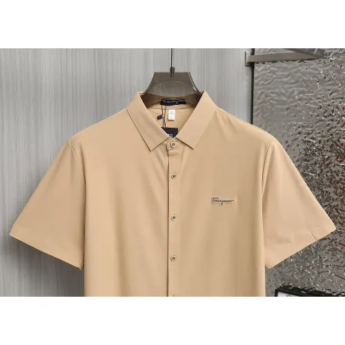 Replica Salvatore Ferragamo Shirts Short Sleeved For Men #1402768 $52.00 USD for Wholesale