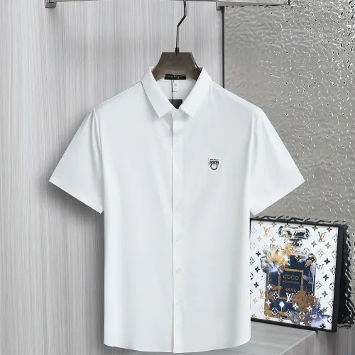Wholesale Salvatore Ferragamo Shirts Short Sleeved For Men #1402770 $52.00 USD, Wholesale Quality Replica Salvatore Ferragamo Shirts