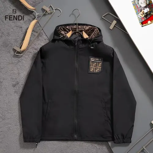 Wholesale Fendi Jackets Long Sleeved For Men #1403240 $60.00 USD, Wholesale Quality Replica Fendi Jackets