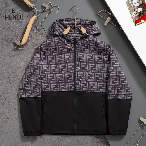 Wholesale Fendi Jackets Long Sleeved For Men #1403241 $60.00 USD, Wholesale Quality Replica Fendi Jackets