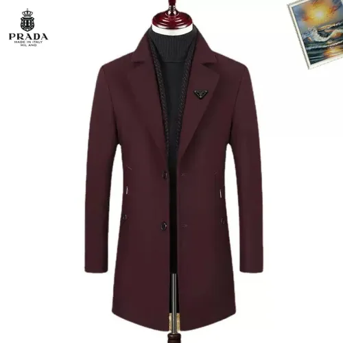 Wholesale Prada Coats Long Sleeved For Men #1403248 $88.00 USD, Wholesale Quality Replica Prada Coats