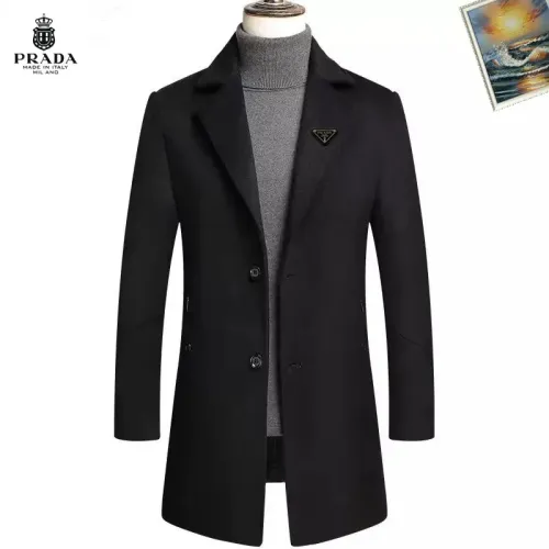 Wholesale Prada Coats Long Sleeved For Men #1403251 $88.00 USD, Wholesale Quality Replica Prada Coats