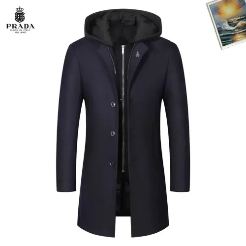 Wholesale Prada Coats Long Sleeved For Men #1403253 $88.00 USD, Wholesale Quality Replica Prada Coats