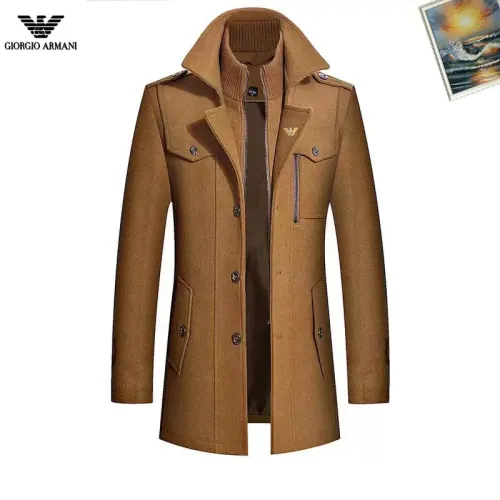 Wholesale Armani Coats Long Sleeved For Men #1403289 $88.00 USD, Wholesale Quality Replica Armani Coats