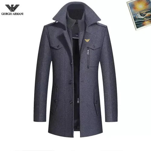 Wholesale Armani Coats Long Sleeved For Men #1403290 $88.00 USD, Wholesale Quality Replica Armani Coats