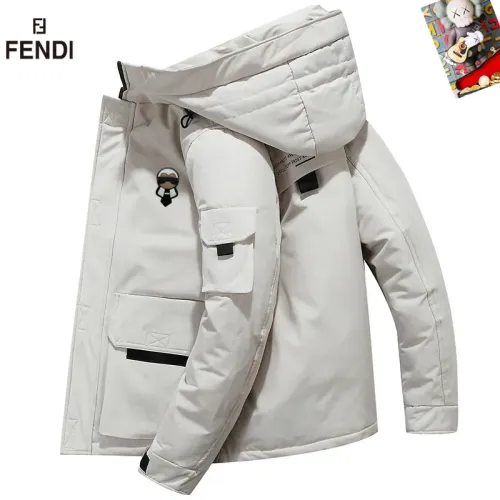Wholesale Fendi Down Feather Coat Long Sleeved For Men #1403321 $82.00 USD, Wholesale Quality Replica Fendi Down Feather Coat