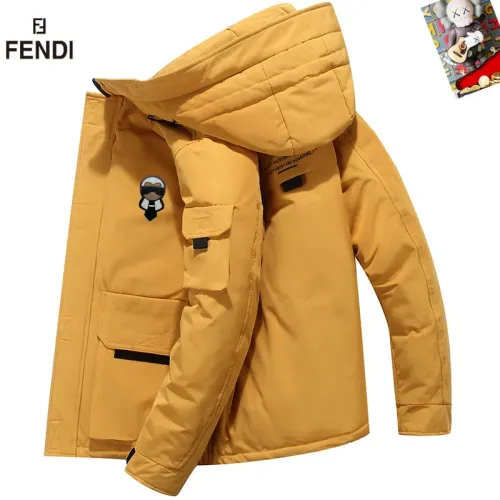 Wholesale Fendi Down Feather Coat Long Sleeved For Men #1403324 $82.00 USD, Wholesale Quality Replica Fendi Down Feather Coat