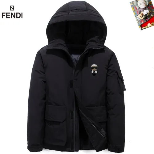Wholesale Fendi Down Feather Coat Long Sleeved For Men #1403326 $82.00 USD, Wholesale Quality Replica Fendi Down Feather Coat