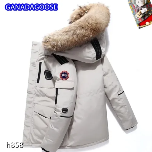 Replica Canada Goose Down Feather Coat Long Sleeved For Men #1403327 $82.00 USD for Wholesale
