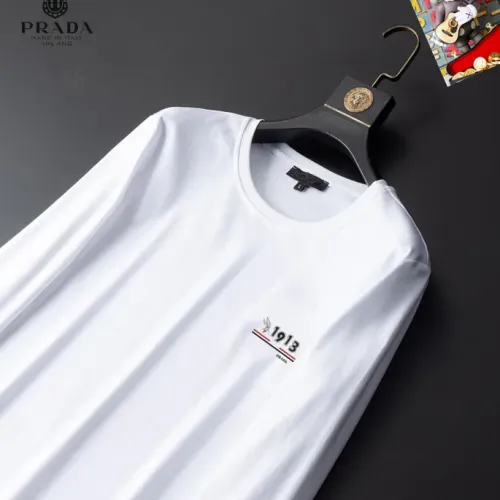 Replica Prada T-Shirts Long Sleeved For Unisex #1403386 $34.00 USD for Wholesale