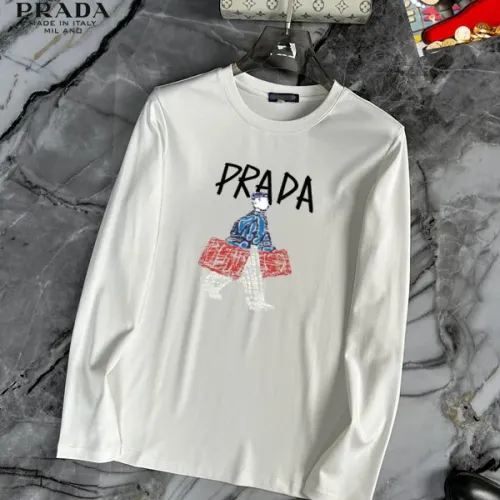 Wholesale Prada T-Shirts Long Sleeved For Unisex #1403467 $34.00 USD, Wholesale Quality Replica Prada T-Shirts