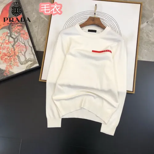 Wholesale Prada Sweaters Long Sleeved For Men #1403589 $42.00 USD, Wholesale Quality Replica Prada Sweaters