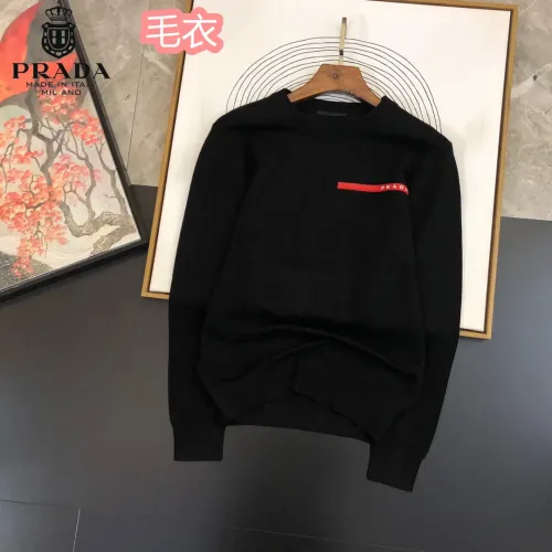 Wholesale Prada Sweaters Long Sleeved For Men #1403590 $42.00 USD, Wholesale Quality Replica Prada Sweaters