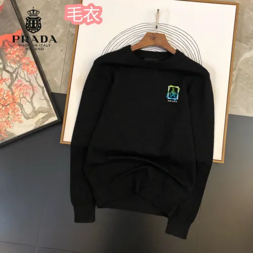 Wholesale Prada Sweaters Long Sleeved For Men #1403594 $42.00 USD, Wholesale Quality Replica Prada Sweaters