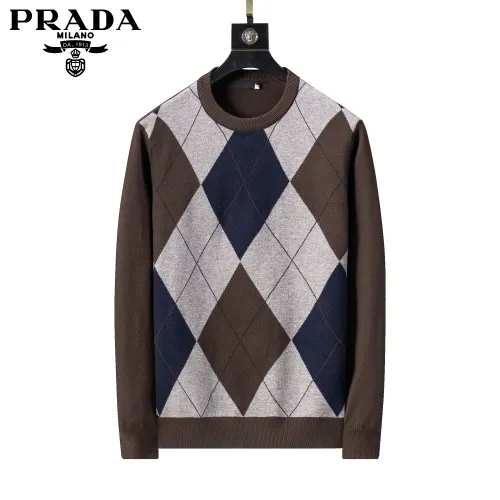 Wholesale Prada Sweaters Long Sleeved For Men #1404012 $45.00 USD, Wholesale Quality Replica Prada Sweaters