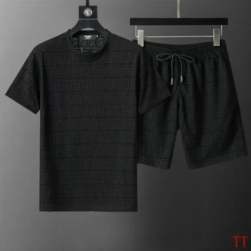 Wholesale Fendi Tracksuits Short Sleeved For Men #1404028 $60.00 USD, Wholesale Quality Replica Fendi Tracksuits