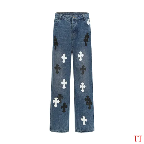 Replica Chrome Hearts Jeans For Men #1404165 $60.00 USD for Wholesale