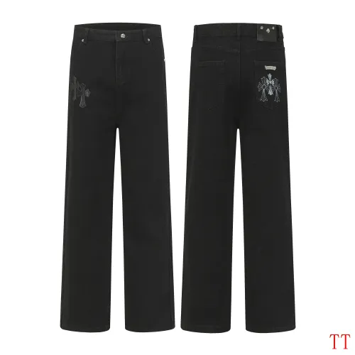 Wholesale Chrome Hearts Jeans For Men #1404166 $60.00 USD, Wholesale Quality Replica Chrome Hearts Jeans