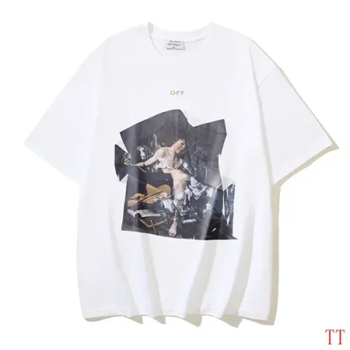 Wholesale Off-White T-Shirts Short Sleeved For Unisex #1404486 $29.00 USD, Wholesale Quality Replica Off-White T-Shirts