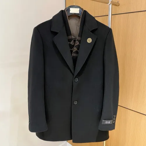 Wholesale Versace Coats Long Sleeved For Men #1404760 $314.05 USD, Wholesale Quality Replica Versace Coats