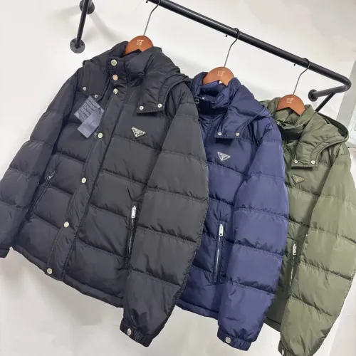 Replica Prada Down Feather Coat Long Sleeved For Men #1404796 $195.00 USD for Wholesale