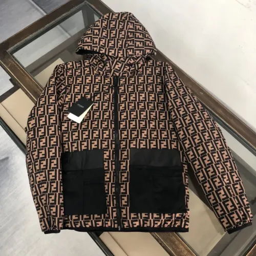 Wholesale Fendi Down Feather Coat Long Sleeved For Men #1405207 $155.00 USD, Wholesale Quality Replica Fendi Down Feather Coat