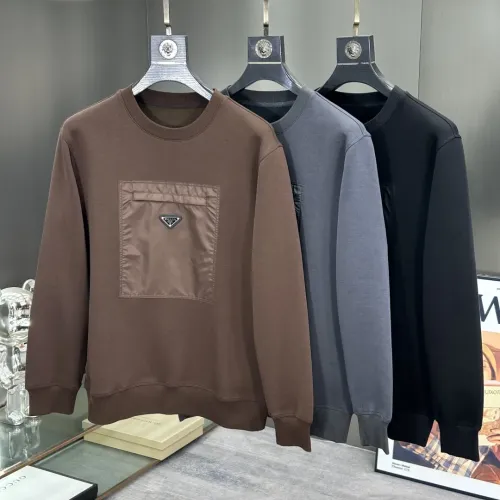 Replica Prada Hoodies Long Sleeved For Men #1405377 $82.00 USD for Wholesale