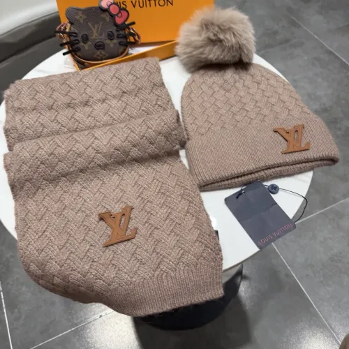 Wholesale Louis Vuitton LV Hat and Scarf Set #1407586 $68.00 USD, Wholesale Quality Replica Louis Vuitton LV Hat and Scarf and Glove Set