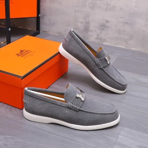 Replica Hermes Leather Shoes For Men #1407760 $102.00 USD for Wholesale