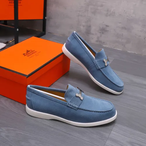 Replica Hermes Leather Shoes For Men #1407761 $102.00 USD for Wholesale