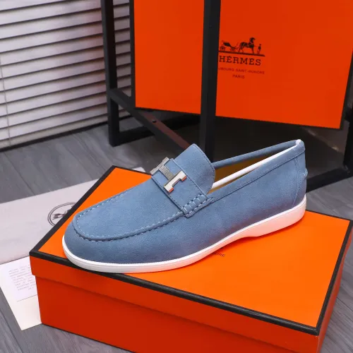 Replica Hermes Leather Shoes For Men #1407761 $102.00 USD for Wholesale