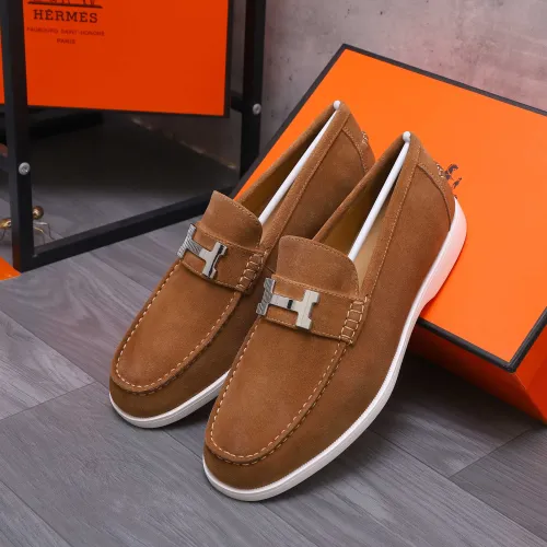 Replica Hermes Leather Shoes For Men #1407762 $102.00 USD for Wholesale