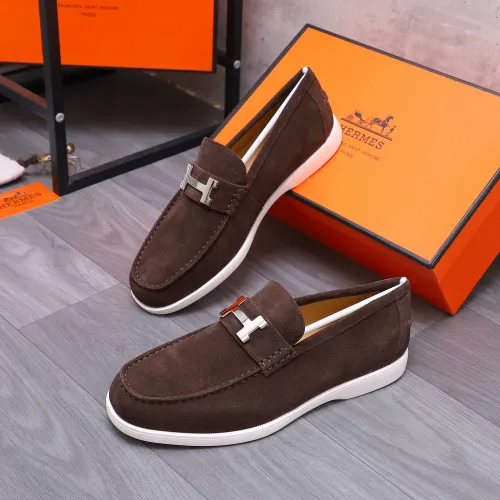Wholesale Hermes Leather Shoes For Men #1407763 $102.00 USD, Wholesale Quality Replica Hermes Leather Shoes