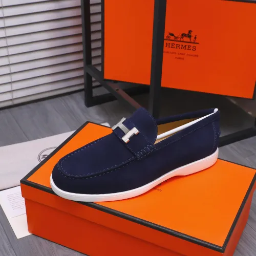 Replica Hermes Leather Shoes For Men #1407765 $102.00 USD for Wholesale