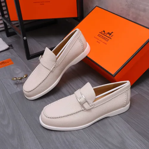 Wholesale Hermes Leather Shoes For Men #1407767 $102.00 USD, Wholesale Quality Replica Hermes Leather Shoes