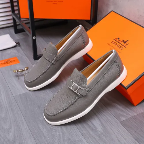 Replica Hermes Leather Shoes For Men #1407769 $102.00 USD for Wholesale