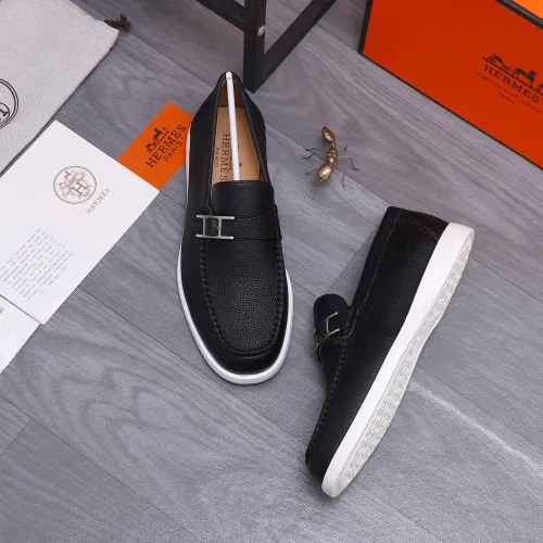 Replica Hermes Leather Shoes For Men #1407775 $102.00 USD for Wholesale