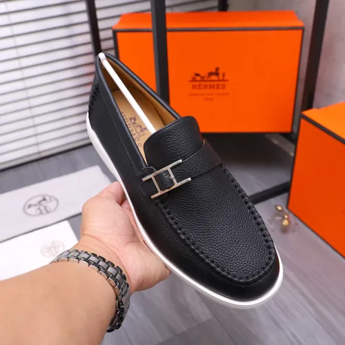 Replica Hermes Leather Shoes For Men #1407775 $102.00 USD for Wholesale