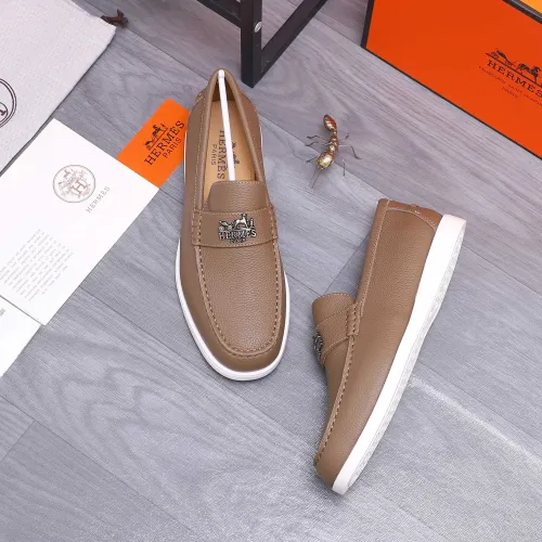 Wholesale Hermes Leather Shoes For Men #1407781 $102.00 USD, Wholesale Quality Replica Hermes Leather Shoes