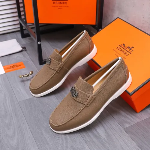 Replica Hermes Leather Shoes For Men #1407781 $102.00 USD for Wholesale