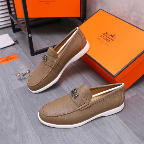 Replica Hermes Leather Shoes For Men #1407781 $102.00 USD for Wholesale
