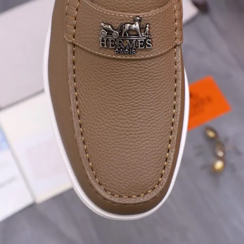 Replica Hermes Leather Shoes For Men #1407781 $102.00 USD for Wholesale