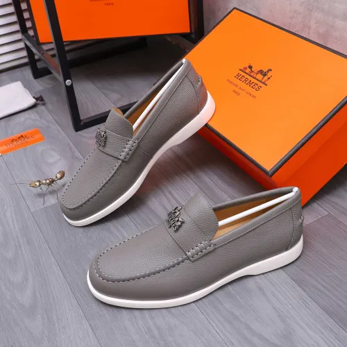 Replica Hermes Leather Shoes For Men #1407782 $102.00 USD for Wholesale