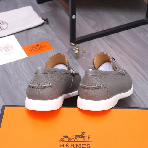 Replica Hermes Leather Shoes For Men #1407782 $102.00 USD for Wholesale