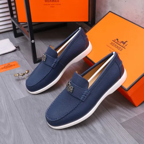 Replica Hermes Leather Shoes For Men #1407785 $102.00 USD for Wholesale