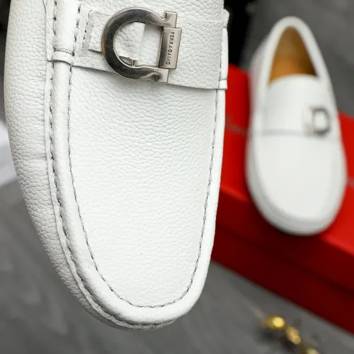 Replica Salvatore Ferragamo Leather Shoes For Men #1407789 $82.00 USD for Wholesale